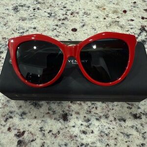 Givenchy red cat eye sunglasses